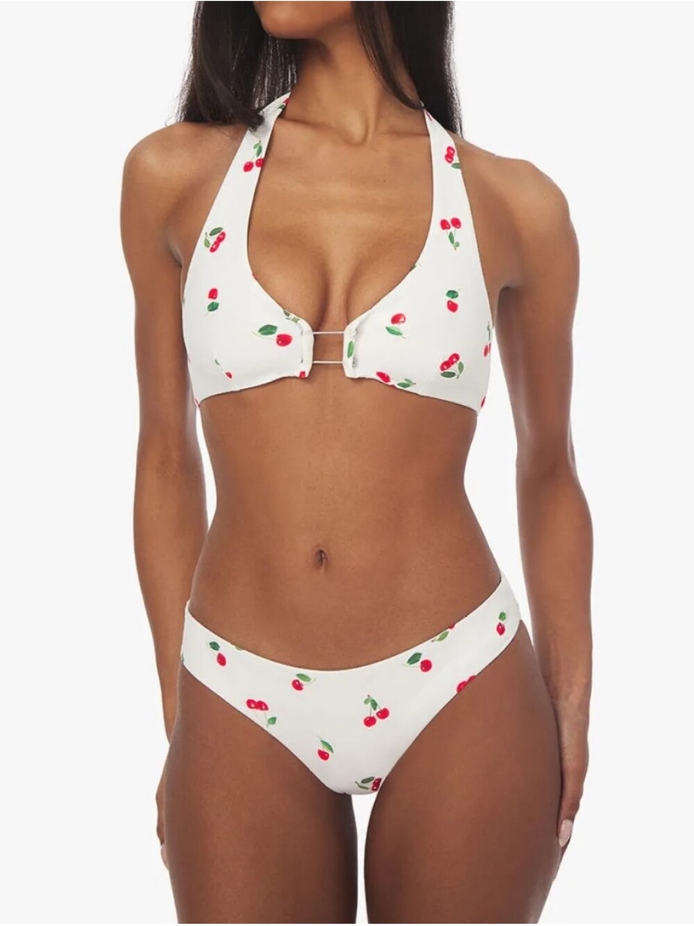 Like New Gorgeous Cherries Halter Bikini Set